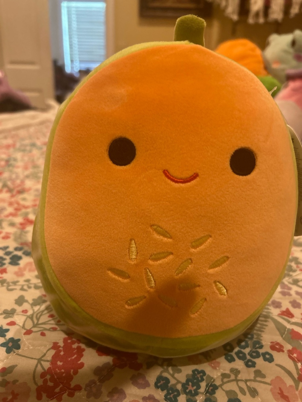 Jazwares Squishmallows Plush Orange Avocado Toy - Cute Smiley Kids Plush